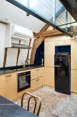 Cuisine ou kitchenette dans l'établissement Le Saint Claude - Studio dans le Marais