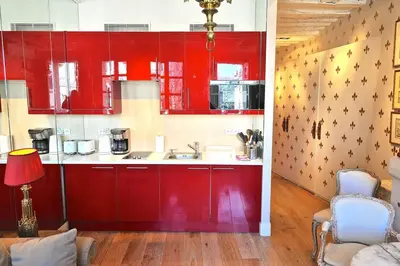 Cuisine ou kitchenette dans l'établissement Charming Stay Near Notre Dame FDL