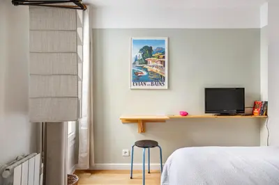 Un ou plusieurs lits dans un hébergement de l'établissement Chambre Chez Gaelle