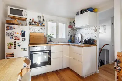 Cuisine ou kitchenette dans l'établissement Chambre Chez Gaelle