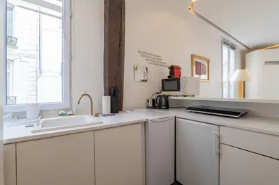 Cuisine ou kitchenette dans l'établissement Saint André Charm