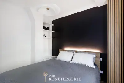 Un ou plusieurs lits dans un hébergement de l'établissement Moderne pied a terre proche de Montmartre