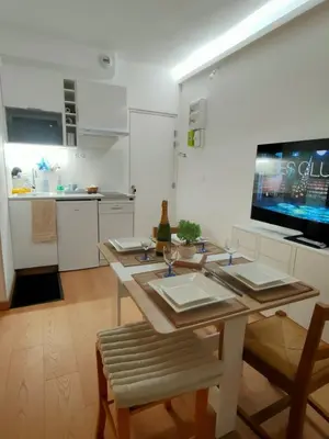Cuisine ou kitchenette dans l'établissement Charmant studio de 20 m