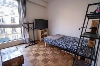 Un ou plusieurs lits dans un hébergement de l'établissement Modern accommodation near Parisian attractions