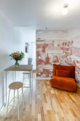 Coin salon dans l'établissement Studio near Paris - 25 minutes from Eiffel Tower