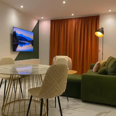 Télévision ou salle de divertissement dans l'établissement Chambre privée design, 8 min du Parc des Prince et de Roland Garros et à 4 min du métro 9