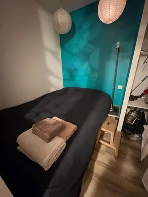 Un ou plusieurs lits dans un hébergement de l'établissement Beautiful 2-room apartment in Paris's Batignolles district