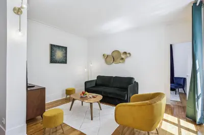 Coin salon dans l'établissement BnBNova - 1BR - Eiffel Tower & Trocadero
