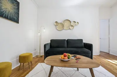 Coin salon dans l'établissement BnBNova - 1BR - Eiffel Tower & Trocadero
