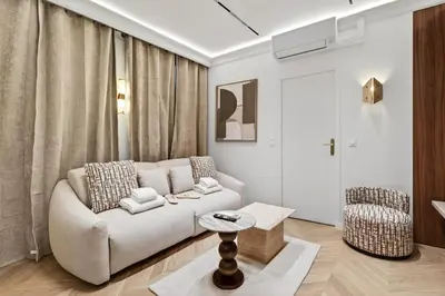 Coin salon dans l'établissement New suite 6 people - Saint Germain Notre-Dame#AC