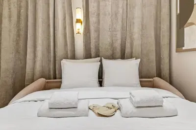 Un ou plusieurs lits dans un hébergement de l'établissement New suite 6 people - Saint Germain Notre-Dame#AC