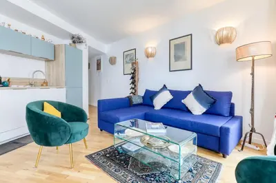 Coin salon dans l'établissement Splendid Marais 2BDR