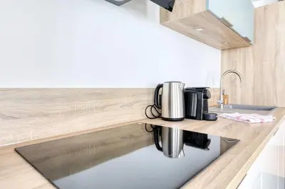 Cuisine ou kitchenette dans l'établissement Splendid Marais 2BDR