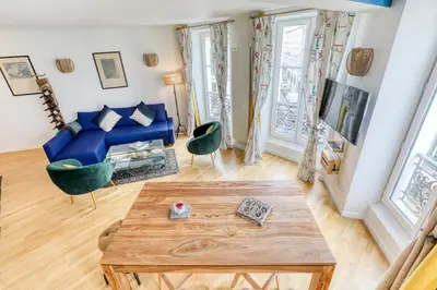 Coin salon dans l'établissement Splendid Marais 2BDR