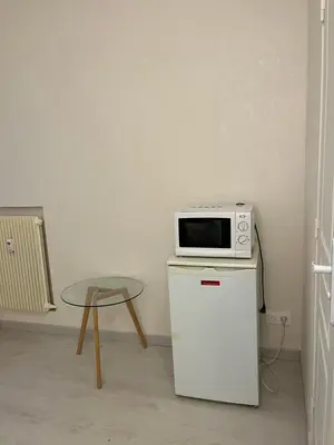 Cuisine ou kitchenette dans l'établissement Studio Neuilly sur Seine bois