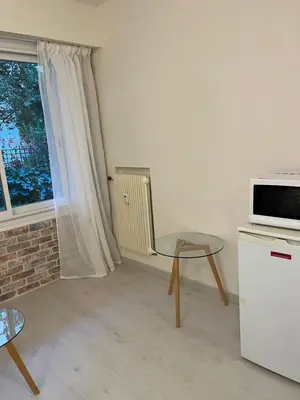 Cuisine ou kitchenette dans l'établissement Studio Neuilly sur Seine bois