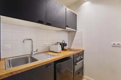 Cuisine ou kitchenette dans l'établissement Charming Apartment Boulogne facing Les Passages