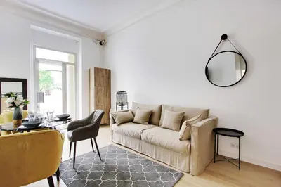 Coin salon dans l'établissement Modern apartment - 1BR 4P - Le Marais