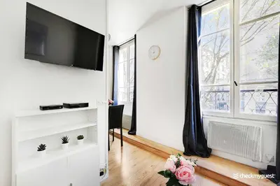 Télévision ou salle de divertissement dans l'établissement Cozy apartment - Rue de Bretagne