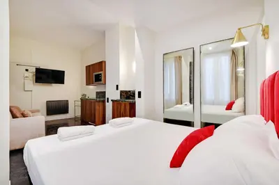 Un ou plusieurs lits dans un hébergement de l'établissement Modern studio - 2P - Place des Vosges