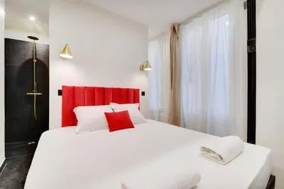 Un ou plusieurs lits dans un hébergement de l'établissement Modern studio - 2P - Place des Vosges