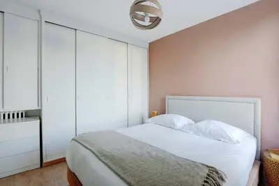 Un ou plusieurs lits dans un hébergement de l'établissement Superb apartment - 2BR - 4 P - Ivry-sur-Seine