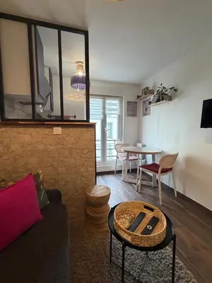 Télévision ou salle de divertissement dans l'établissement 20 sqm appartment with bedroom near Montmartre