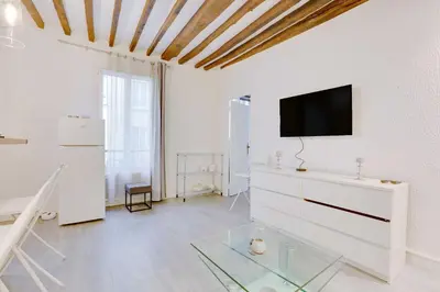 Télévision ou salle de divertissement dans l'établissement Charming apartment-1BR - 4P- Canal Saint-Martin