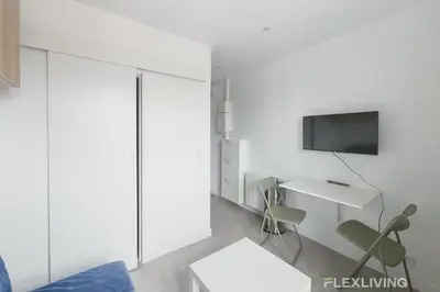 Télévision ou salle de divertissement dans l'établissement Cozy Studio in Paris 10