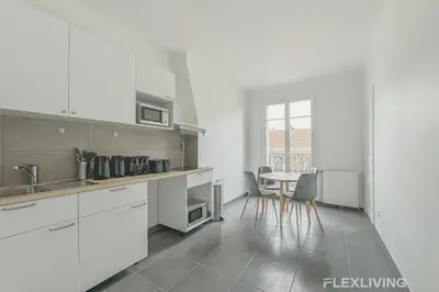 Cuisine ou kitchenette dans l'établissement Chambre cosy et charmante à Alésia Paris 14e