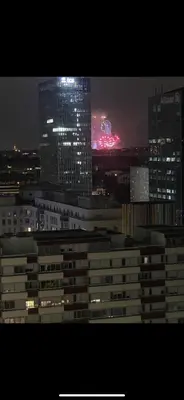 Vue générale sur Courbevoie ou vue de la ville depuis l'appartement