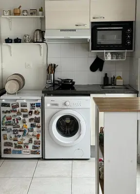 Cuisine ou kitchenette dans l'établissement Charming studio in Paris, 2 minutes from the metro