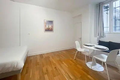 Coin salon dans l'établissement Charming apartment near Bastille