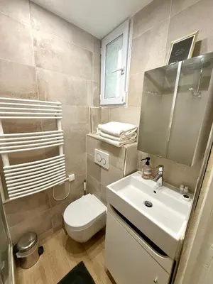Salle de bains dans l'établissement Appartement Bridaine Batignolles Paris