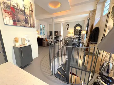 Cuisine ou kitchenette dans l'établissement Le Loft Villehardouin