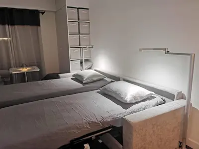 Un ou plusieurs lits dans un hébergement de l'établissement Studio avec balcon, Paris 6e
