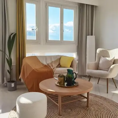 Modern 2-Bed Apt 80m2 with Elevator FREE Parking N19-25