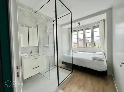 Salle de bains dans l'établissement Exceptional apartment near Parc des Princes