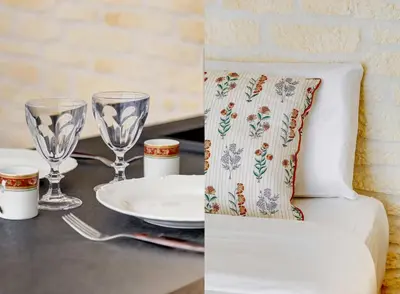 Coin salon dans l'établissement Appartement d'exception a deux pas du Jardin du Luxembourg
