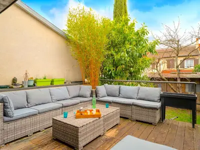 Coin salon dans l'établissement Villa Georges