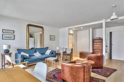 Coin salon dans l'établissement Appartement Iris avec sa terrasse - Welkeys