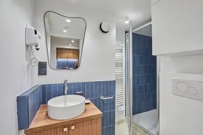 Salle de bains dans l'établissement Residence du passage