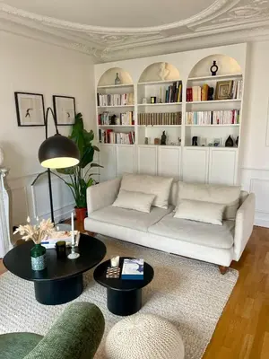 Coin salon dans l'établissement Luxury designer apartment Notre-Dame with terrace