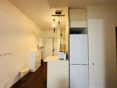 Cuisine ou kitchenette dans l'établissement 2-bedrooms apart near Parc des Princes