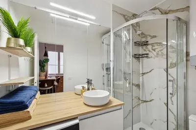 Salle de bains dans l'établissement Paris Studio near Eiffel Tower - Metro 6, 8, 12