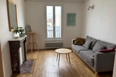 Coin salon dans l'établissement Charming accommodation at the gates of Paris
