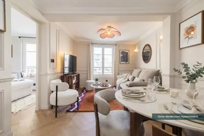 Coin salon dans l'établissement PoeticStay - Neuilly