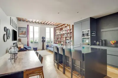 Coin salon dans l'établissement GuestReady - Lovely family getaway near The Louvre