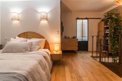 Un ou plusieurs lits dans un hébergement de l'établissement Duplex d'exception et atypique à Montmartre
