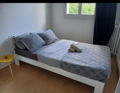 Un ou plusieurs lits dans un hébergement de l'établissement Appartement cosy à 2 mins de Paris